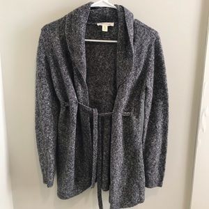 Motherhood Tie Open Front Sweater